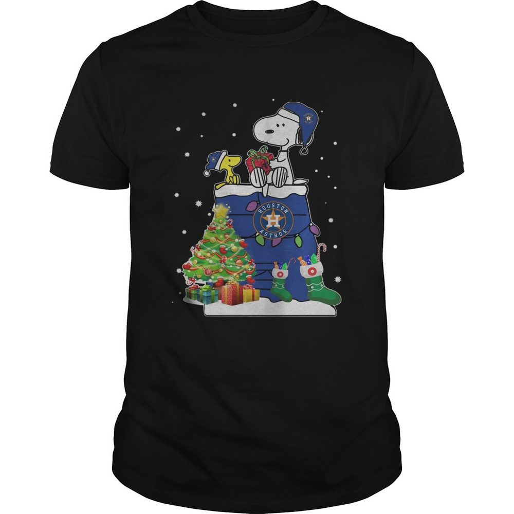 Houston Astros Snoopy And Woodstock Christmas Shirt